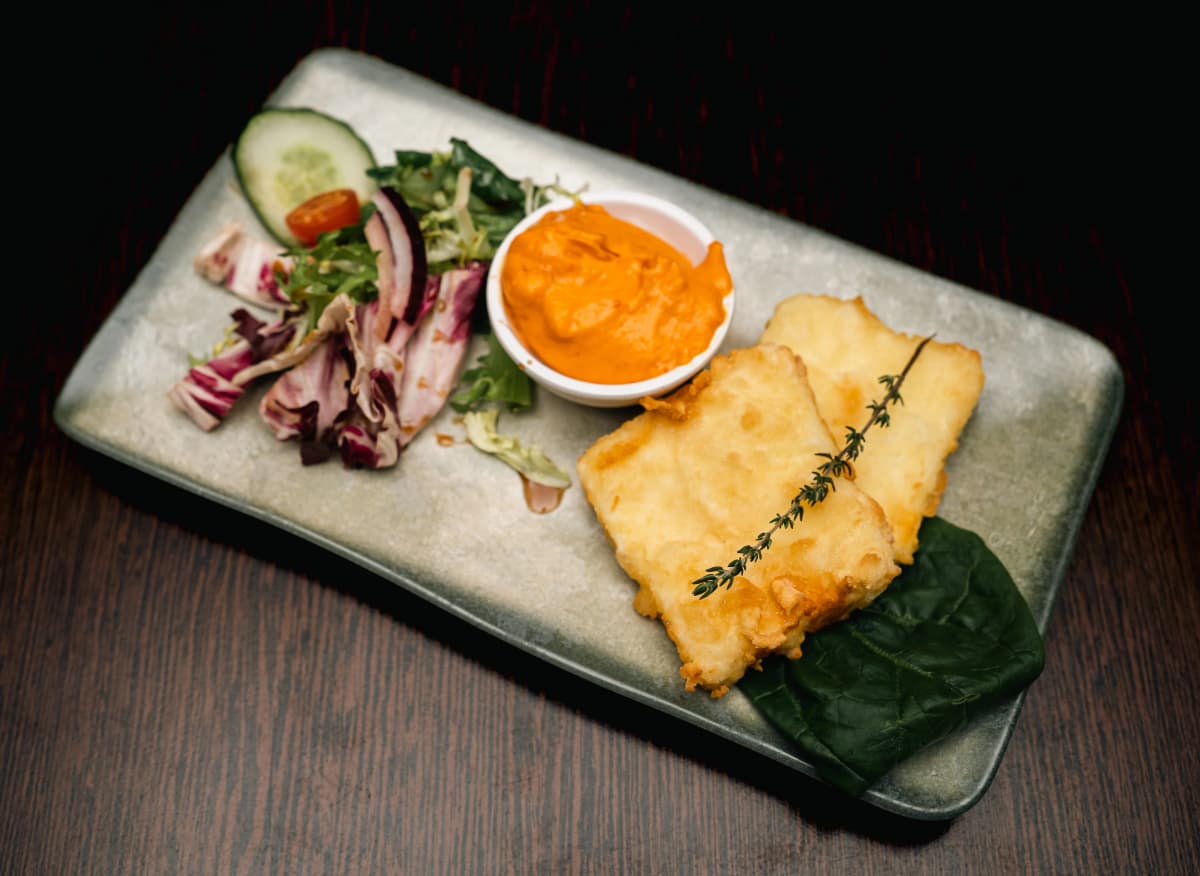 Illustrated storefront of Bar Kroketa at Broadgate Circle